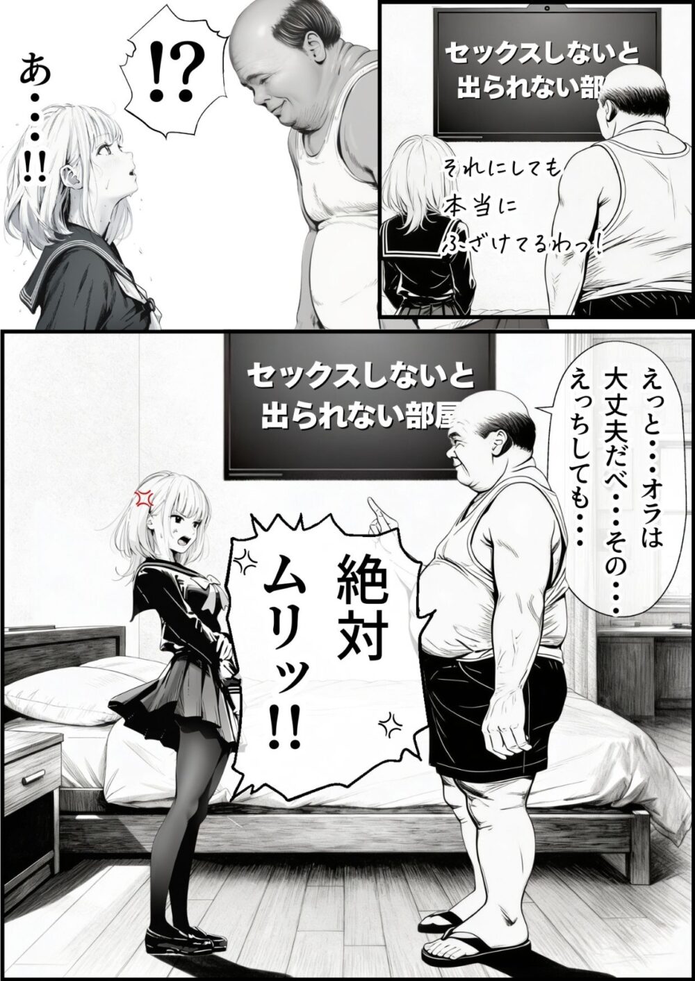 セックスしないと出られない部屋に親友のパパと閉じ込められたんですけど〜！？ 画像2