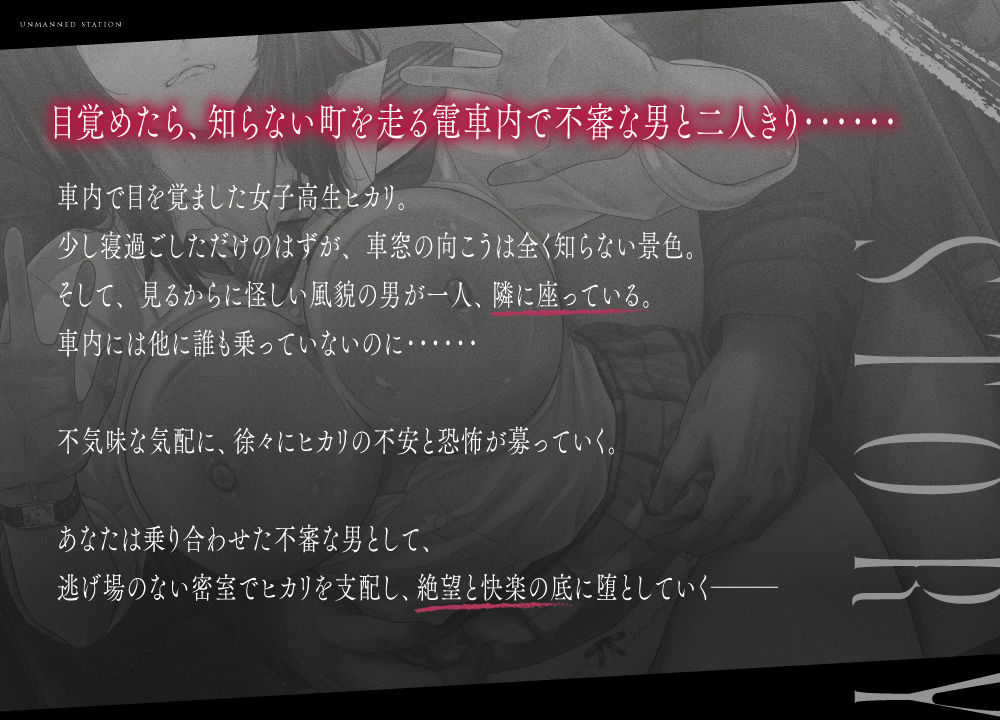 【無人駅ASMR】痴●×中出しレ●プ〜おとなしい巨乳少女を誰もいない電車内で凌●〜 画像3